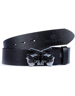 Cipo & Baxx Gürtel Herren CG148 Black 100cm x 3,8cm