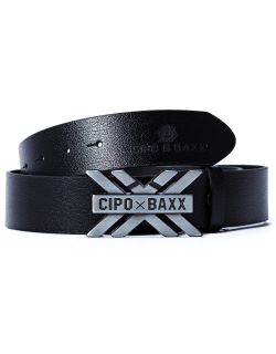Cipo & Baxx Herren Gürtel BA-CG147 Schwarz 100cm...