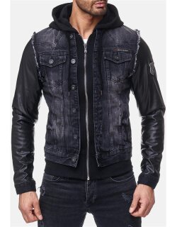 Cipo & Baxx Herren Jeans Jacke C-1290 Schwarz1 S