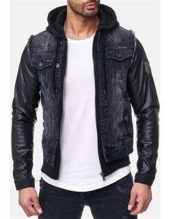 Cipo & Baxx Herren Jeans Jacke C-1290 Schwarz1 L