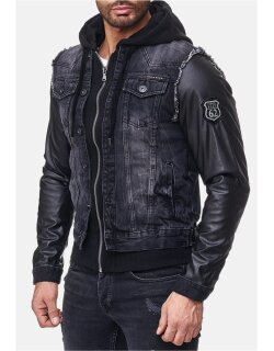 Cipo & Baxx Herren Jeans Jacke C-1290 Schwarz1 XXL