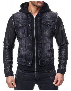 Cipo & Baxx Herren Jeans Jacke C-1290 Schwarz1 XXL