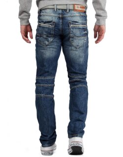 Cipo & Baxx Regular Fit Jeans Herren Stonewashed CD391 Blue W36/L32