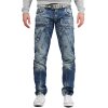 Cipo & Baxx Regular Fit Jeans Herren Stonewashed CD391 Blue W30/L34