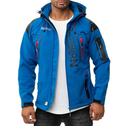 Geographical Norway Regular Fit Softshelljacke Ohne Waschung  Techno Men Royal Blue L
