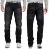 Cipo & Baxx regular fit Jeans Herren Stonewashed CD104 Black W32/L32