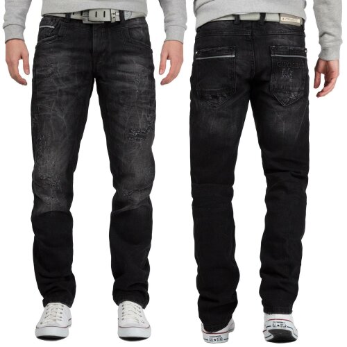 Cipo & Baxx Herren Jeans CD104 Black W36/L32