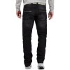 Cipo & Baxx regular fit Jeans Herren Stonewashed CD104 Black W36/L34