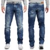 Cipo & Baxx Herren regular fit Hose Stonewashed BA-CD319Y Blue W34/L32