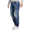 Cipo & Baxx Herren regular fit Hose Stonewashed BA-CD319Y Blue W34/L32