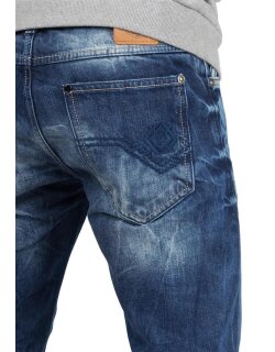 Cipo & Baxx Herren regular fit Hose Stonewashed BA-CD319Y Blue W36/L32