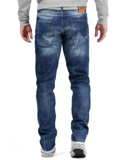 Cipo & Baxx Herren regular fit Hose Stonewashed BA-CD319Y Blue W36/L34