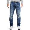Cipo & Baxx Herren regular fit Hose Stonewashed BA-CD319Y Blue W36/L34