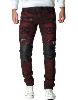 Cipo & Baxx Herren Jeans CD481 Bordeaux W32/L32