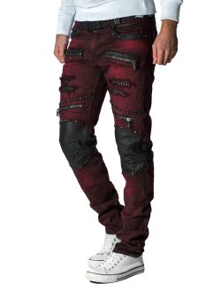 Cipo & Baxx Herren Jeans CD481 Bordeaux W32/L32