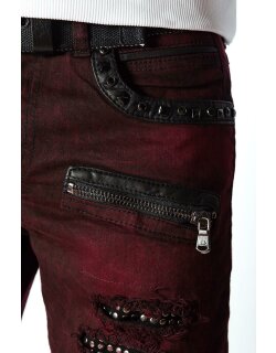 Cipo & Baxx Herren Jeans CD481 Bordeaux W32/L32