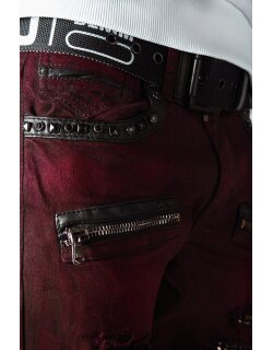 Cipo & Baxx slim fit Jeans Herren Stonewashed CD48/1 Bordeaux W36/L34