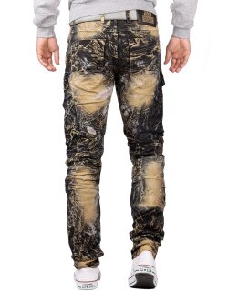 Cipo & Baxx regular fit Jeans Herren Stonewashed CD494 Khaki W29/L32