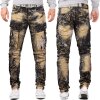 Cipo & Baxx regular fit Jeans Herren Stonewashed CD494 Khaki