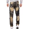 Cipo & Baxx regular fit Jeans Herren Stonewashed CD494 Khaki