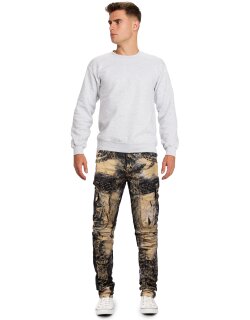 Cipo & Baxx regular fit Jeans Herren Stonewashed CD494 Khaki W32/L32