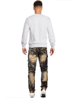 Cipo & Baxx regular fit Jeans Herren Stonewashed CD494 Khaki W38/L34