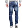 Cipo & Baxx Regular Fit Hose Herren Stonewashed Blau W32/L32 - CD491