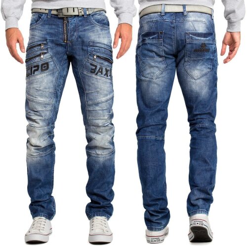 Cipo & Baxx Herren Jeans CD491 Blau W38/L32