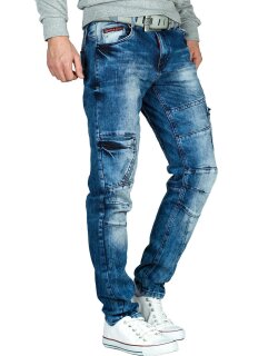 Cipo & Baxx slim fit Jeans Herren Stonewashed CD478 Blue W32/L32