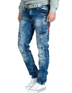 Cipo & Baxx slim fit Jeans Herren Stonewashed CD478 Blue W38/L32