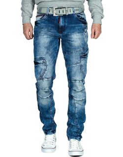Cipo & Baxx slim fit Jeans Herren Stonewashed CD478 Blue W30/L34