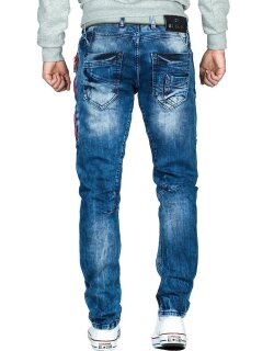 Cipo & Baxx slim fit Jeans Herren Stonewashed CD478 Blue W30/L34
