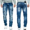 Cipo & Baxx slim fit Jeans Herren Stonewashed CD478 Blue W30/L34