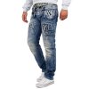 Cipo & Baxx regular fit Jeans Herren Stonewashed CD466 Blue W32/L32