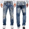 Cipo & Baxx regular fit Jeans Herren Stonewashed CD466 Blue W34/L34