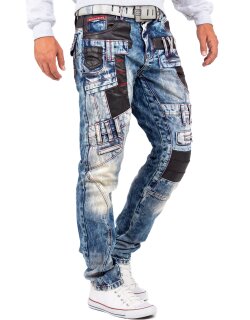 Cipo & Baxx regular fit Jeans Herren Stonewashed CD482 Blue W32/L32