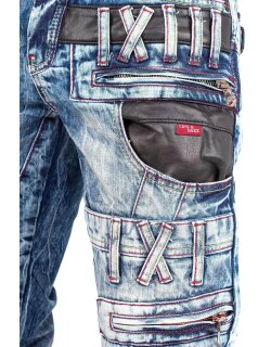 Cipo & Baxx regular fit Jeans Herren Stonewashed CD482 Blue W33/L32