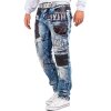 Cipo & Baxx regular fit Jeans Herren Stonewashed CD482 Blue W34/L32