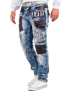Cipo & Baxx regular fit Jeans Herren Stonewashed CD482 Blue W30/L34