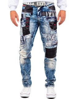 Cipo & Baxx regular fit Jeans Herren Stonewashed CD482 Blue W32/L34