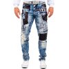 Cipo & Baxx regular fit Jeans Herren Stonewashed CD482 Blue W32/L34