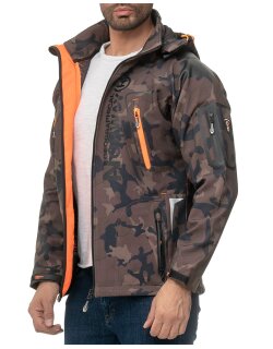 Geographical Norway Herren Jacke Techno Men 007/RPT Camo - Khaki-Orange XXL