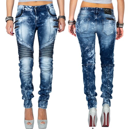 Cipo & Baxx Damen Jeans WD361 Blau W29/L32