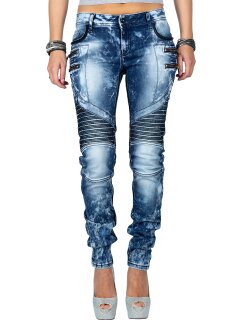 Cipo & Baxx Damen Jeans WD361 Blau W28/L34