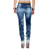 Cipo & Baxx Slim Fit Jeans Damen Stonewashed WD361 Blue W30/L34