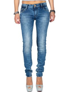 Cipo & Baxx Damen Jeans WD344 Blau W28/L32