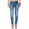 Cipo & Baxx Damen Jeans WD344 Blau W28/L32