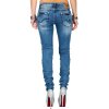 Cipo & Baxx Damen Jeans WD344 Blau W28/L32