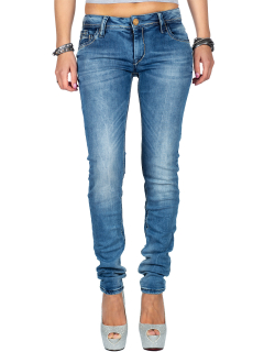 Cipo & Baxx Damen Jeans WD344 Blau W30/L32