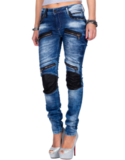 Cipo & Baxx Damen Jeans WD346 Blau W26/L32